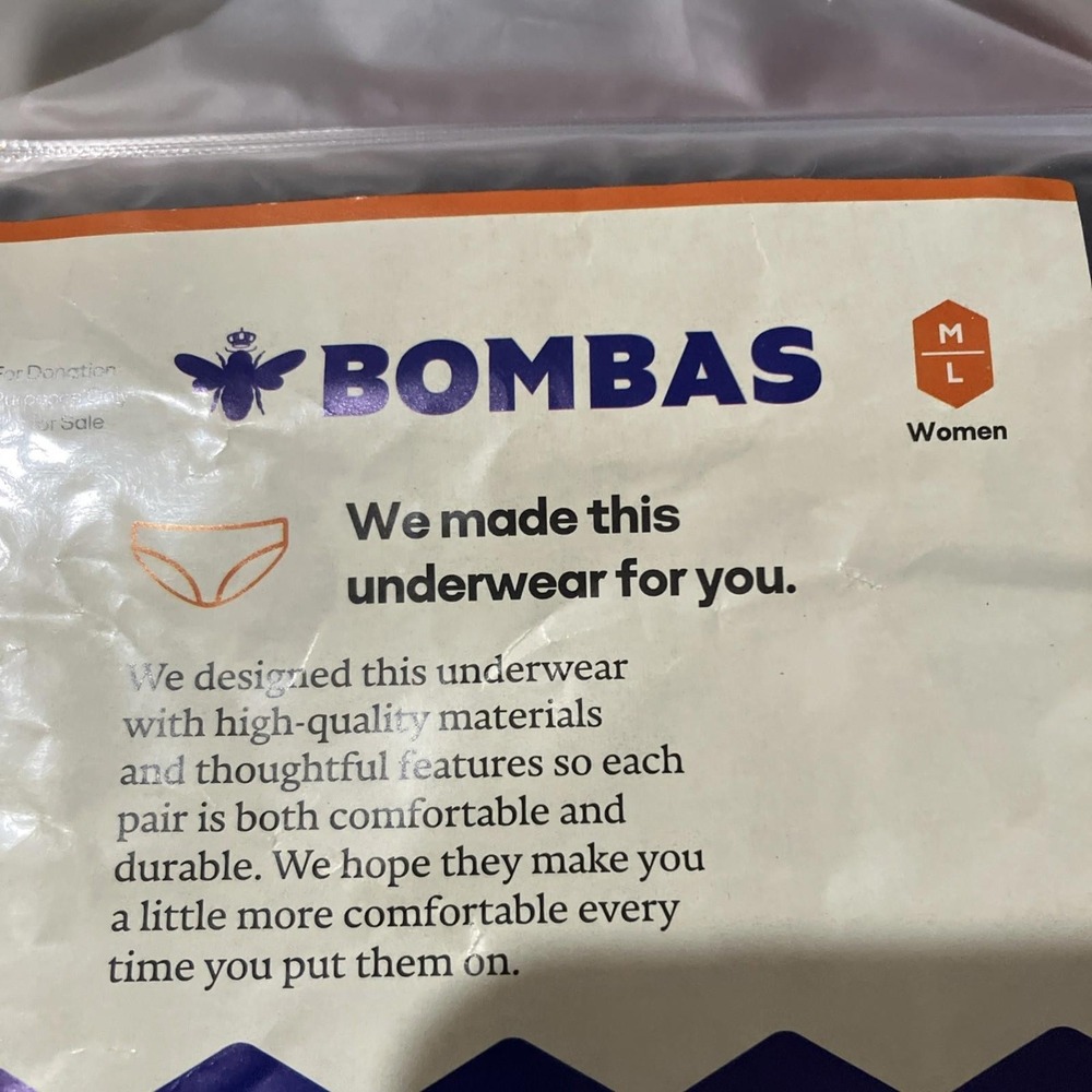 Bombas Women's black Seamless Hipster Underwear Size M 6-12 New 5 pack - Picture 2 of 4